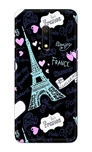Image of PRINTFIDAA Lovers Famous Place Eiffel Tower in Paris Printed Designer Hard Back Case Cover for Realme X /Oppo K3, RMX1901 -(SF) MVN1003