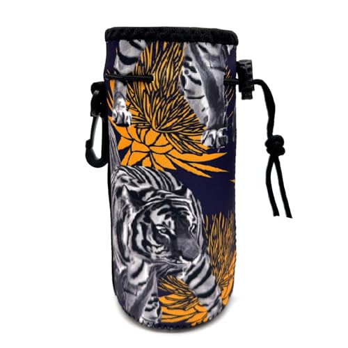 Image of Wanty Neoprene 20 Oz Insulated Water Drink Bottle Cooler Carrier Cover Sleeve Tote Bag Pouch Holder Strap for Climbing Cycling and Running Outdoor Activities