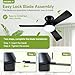 ZOUQILAI Ceiling Fans with Lights - 42 Inch Low Profile Ceiling Fan with Light and Remote, Reversible DC Motors, 3CCT Dimmable Timer Noiseless, Black Flush Mount Ceiling Fan for Bedroom/Living Room