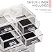 Sorbus Clear Cosmetic Makeup Organizer - Make Up & Jewelry Storage, Case & Display - Spacious Design - Great Holder for Dresser, Bathroom, Vanity & Countertop (3 Large, 4 Small Drawers) [Marble Print]