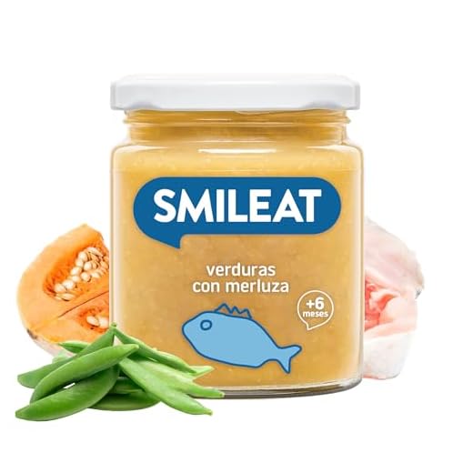 Smileat - Tarrito Ecológico de Verduras con Merluza, Ingredientes Naturales, Para Bebés a Partir de los 6 Meses - 230g