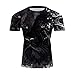 DEHAHA Lion Men's MMA Training Suits Elastic Rash Guard Shirts Spats for Grappling, X-Large