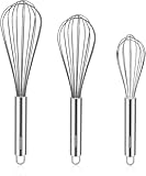 U Chef Juego de Batidor de Huevos de Acero Inoxidable, Batidores de Cocina, para Pasteles, Crema, Multiusos, Batidor Manual...