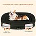 HMTOPE Orthopädisches Hundebett, Hundesofa, Vierseitiges Nackenrolle Kissen, rutschfeste Unterseite Hundekorb, Abnehmbar und Waschbar, Kleine Hunde, Mittelgroße Hunde, 90 x 71 x 15 cm, Olivgrün