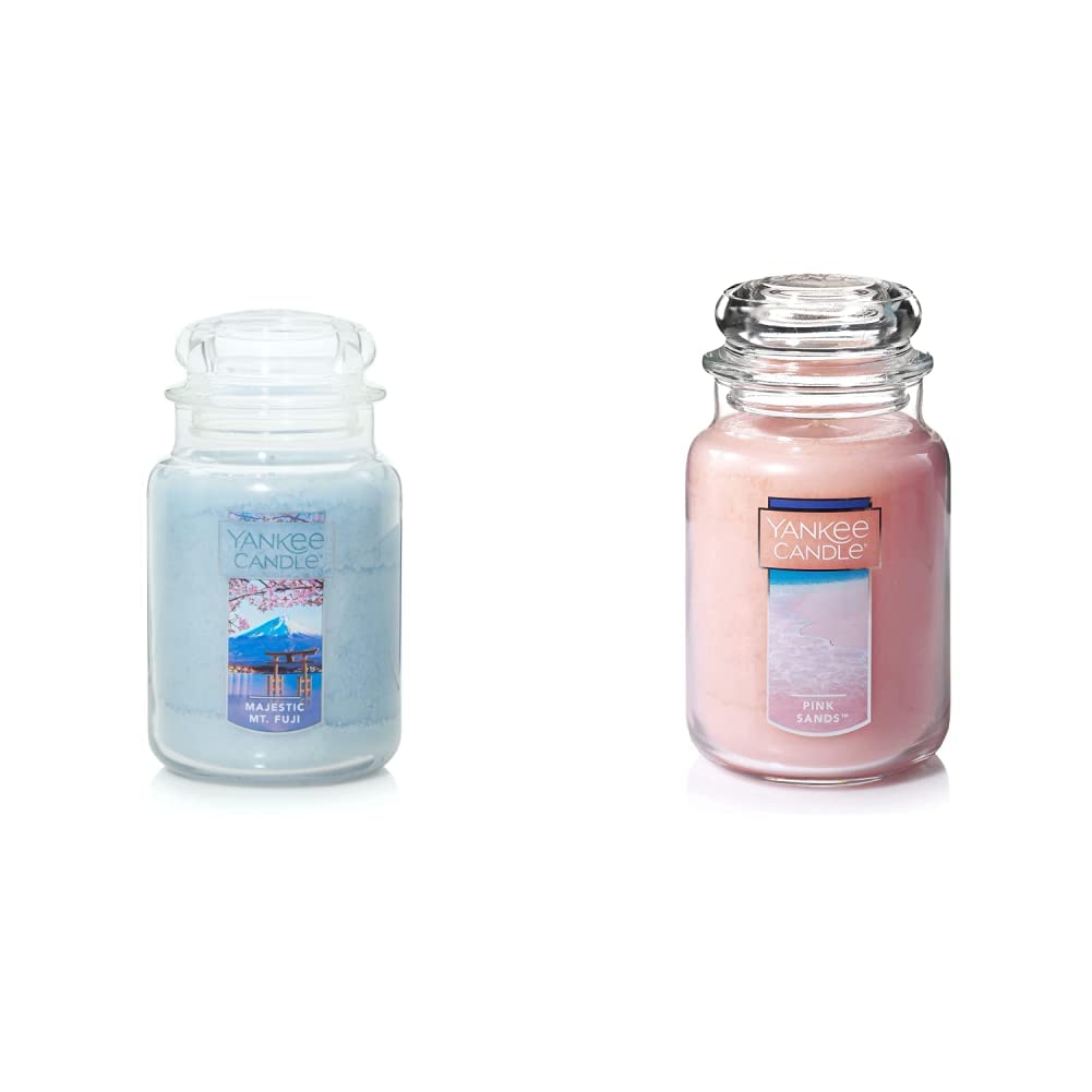 Yankee Candle Majestic Mt. Fuji Large Jar Candle,Light Blue,14 Inch