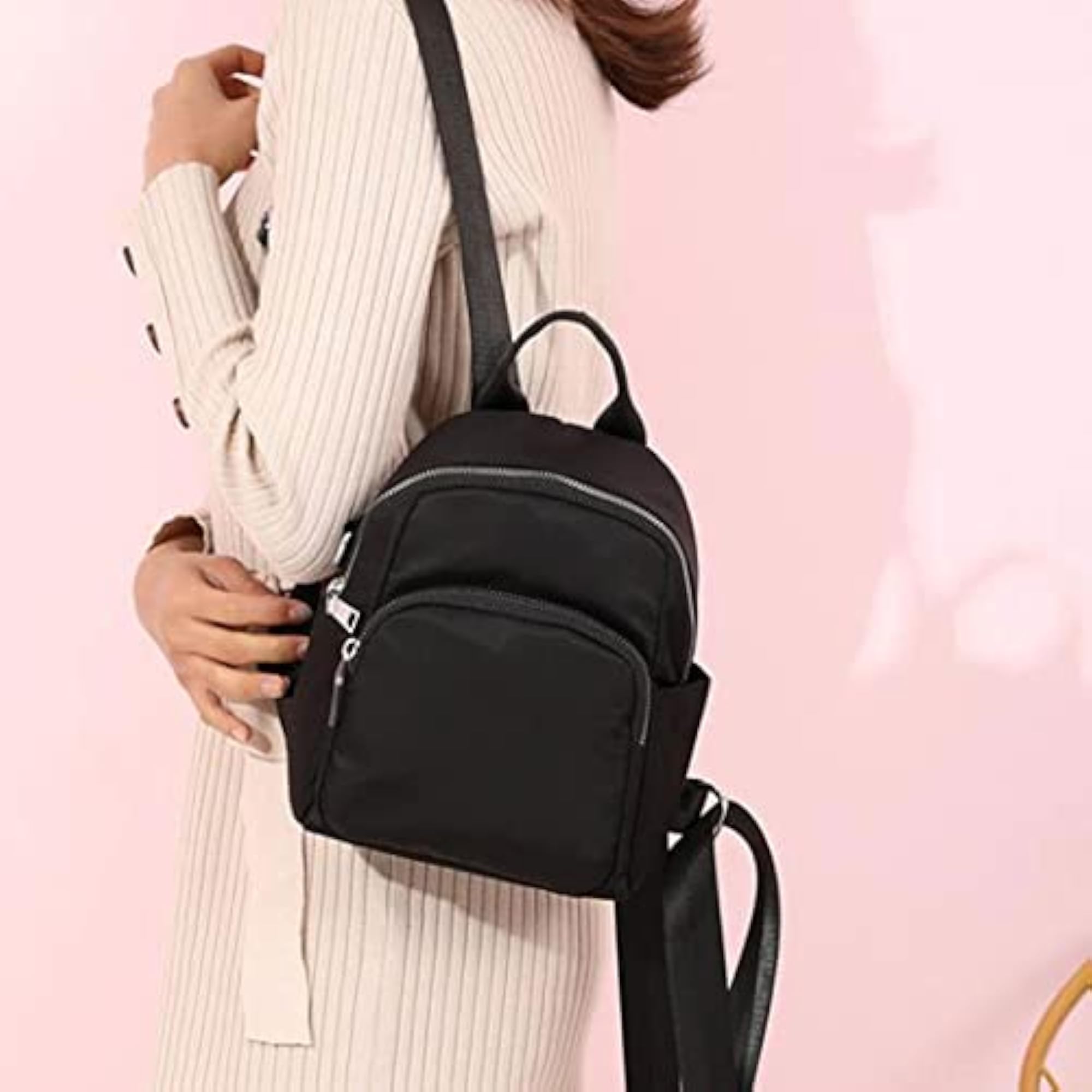 Women's All-Match Canvas Bag, Small Backpack