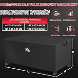 Zettum Pokrowiec na meble ogrodowe 121 x 66 x 45 cm, pokrowiec na stół ogrodowy, pokrowiec na zestaw mebli Oxford PU 600D, wodoodporny i wytrzymały, prostokątny pokrowiec ochronny na meble