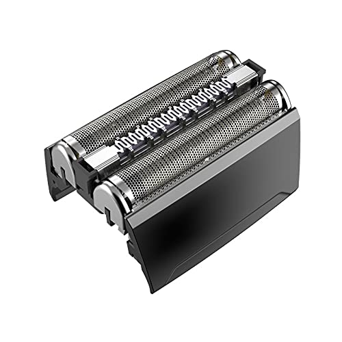 52B Replacement Shaver Foil and Cutter Compatible with Braun Series 5 Replacement Head Cassette S5 Wet and Dry Heads 52B Electric Shaver Razor Blades for Models 5769 5030S,5040,5090,5147s Silver Black