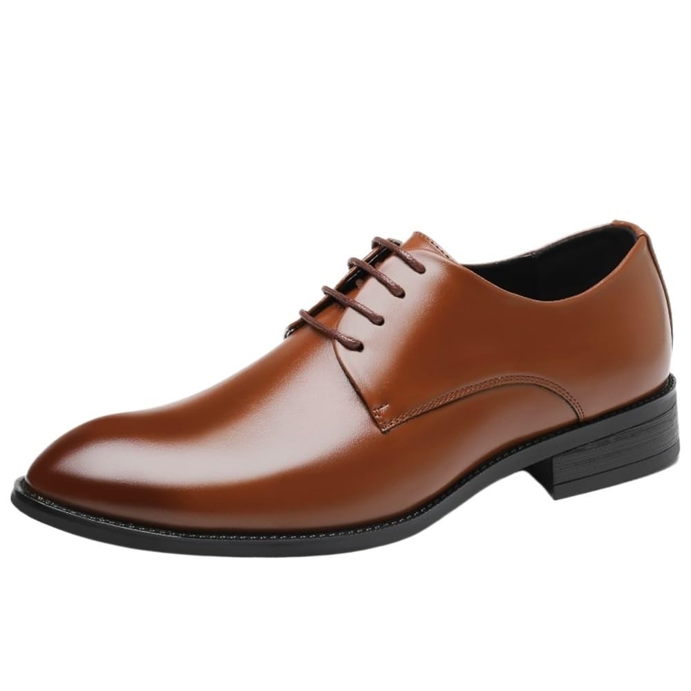 Men Breathable Pointed Toe Dress Shoes Lace Up Business Formal Oxford Footwear Big Size Wedding Classic Comfortable Flats