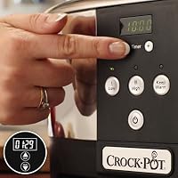 Crockpot Digital-Schongarer Slow Cooker | 5,7 l (5–6 Personen) | programmierbar mit digitalem 20-Stunden-Timer | Ofenfeste Schüssel | Edelstahl [SCCPBPP605] – Ansicht 3