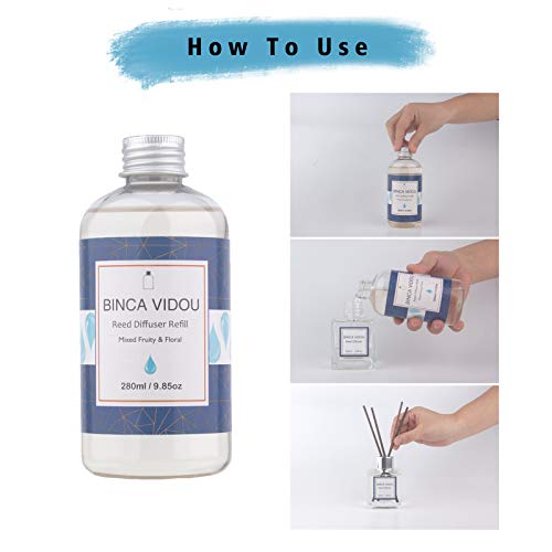 binca vidou Reed Diffuser Oil Refill, Mixed Fruity and Floral Oil