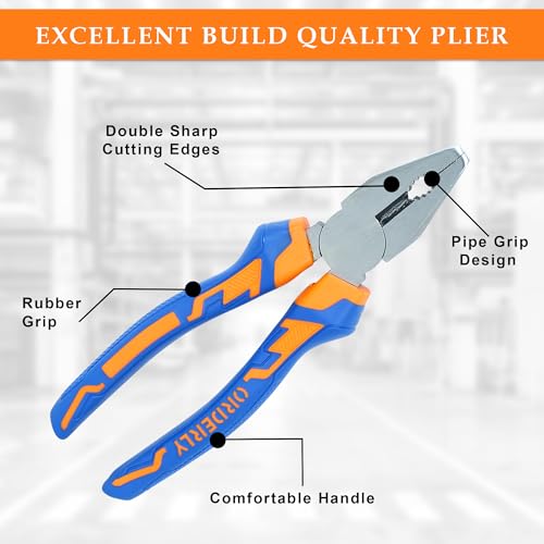 Image of GLUN Screwdriver Set, 23 in 1 with Pliers, Allen Keys, Stanley Screwdriver, Aluminium Spirit Level, and 12 Screwdriver Bits - Auto Repair Tool Combination Package