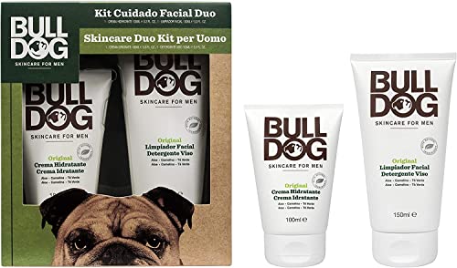 Bulldog Skincare - Duopack Kit Limpieza e Hidratación con Aloe, Té verde y Camelina - Contiene Crema Hidratante Original 100 ml + Limpiador Original 150 ml Cover