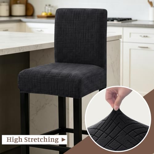 Image of FUANGUI Bar Stool Covers Set of 2, Stretch Bar Stool Seat Covers