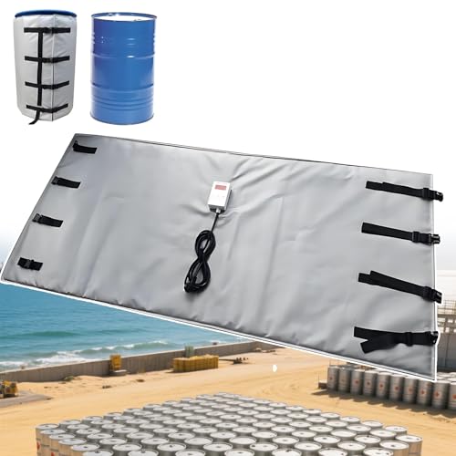 forplubossmmp Industrial Drum Warmer 2000w, 52gallon Metal Oil Drum Heater Blanket, Viscosity Control Heater with Efficiency, Portable Drum Heater for 200l Lron Barrels