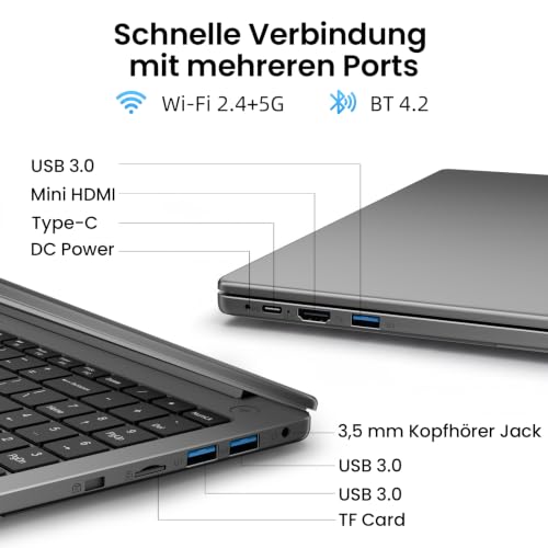 jumper 15,6 Zoll Laptop 12GB RAM 256GB SSD für Unternehmen und Studenten – Ansicht 5