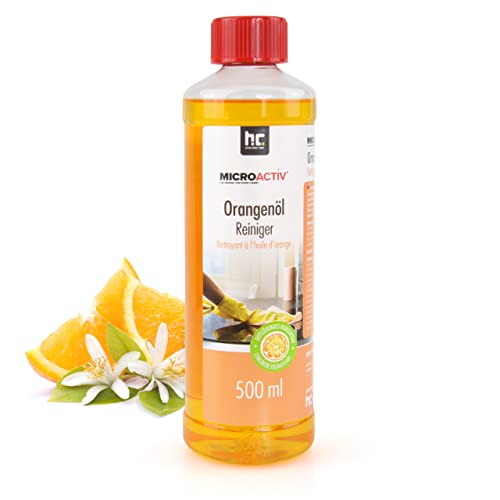 MICROACTIV Orangenöl Reiniger Konzentrat 1 x 500ml - Allzweckreiniger & Fettlöser mit frischem Orangenduft - Universalreiniger Made in Germany