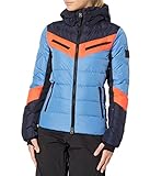 Bogner Fire + Ice Ladies Farina3-d Colorblock-Blau - Modische wärmende Damen Skijacke, Größe 40 - Farbe Cloudy Blue