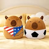 KOPHINYE Capybara Soccer Plush - 8" Cute Stuffed Animal with Soccer Ball Body, Soft Plushies World Cup Toy for Kids & Adults, Kawaii Soccer Gift for Girls Boys, Ball Party Favors