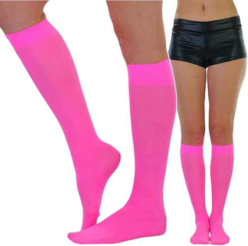 Image of ToBeInStyle Women's Opaque Knee High Nylon Fashion Socks Solid & w /Front Satin Bow