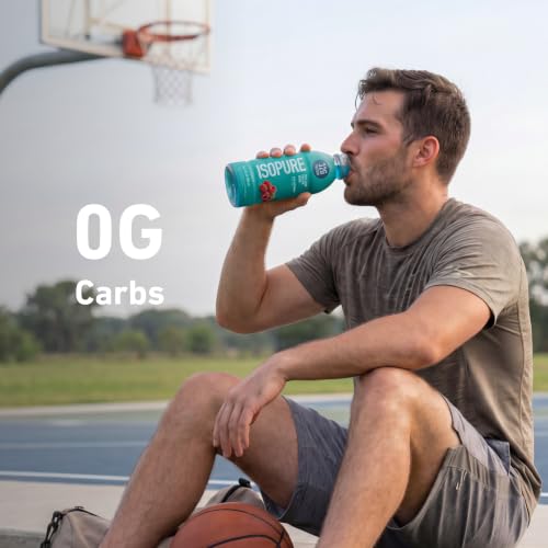 Image of Isopure Zero Carb 32g Clear Protein Ready-to-Drink, Whey Protein Isolate, Blue Raspberry, 12 Pack (Packaging May Vary)