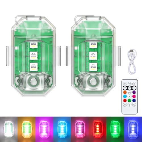 Booso Feu Anti-Collision Stroboscopique – Mini LED 7 Couleurs Pour Drone, Vélo Ou Moto – USB Rechargeable
