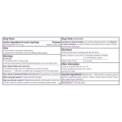 image for Vicks ZzzQuil, Nighttime Sleep Aid LiquiCaps, 25 mg Diphenhydramine HC