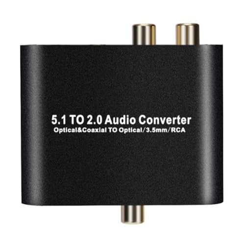 Komdndht Audio Extractor 5.1 Digital Audio Converter Decoder Splitter Audio Extractor Expander Stereo Extractor 3.5mm Jack Cable