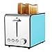 YFGQBCP Toaster 2 Scheiben Home Automatischer Multifunktions-Edelstahl 6 Bräunungsarten Frühstücksmaschine Küche (Color : Blue)