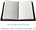 (Set of 3) Travelers Notebook Inserts Lined Paper 4.9 x 3.5 Inch 100gsm Thick Ruled Refill, Total 192 Pages, Passport Size