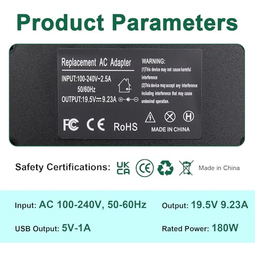 Cargador de portátil para MSI 180W 19.5V 9.23A GF63 GF65 GS65 GL72 adaptador 2