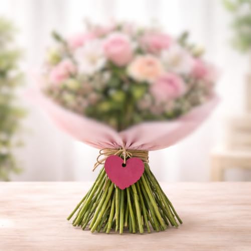 Image of CVANU (50-PCS) Decorative Heart Shape Color Paper Tags & Finish Cut Hole for Hanging with Jute Rope for Gift & DIY Crafts| Message Note| Labeling & Writable (2.16x2.36inch) Maroon