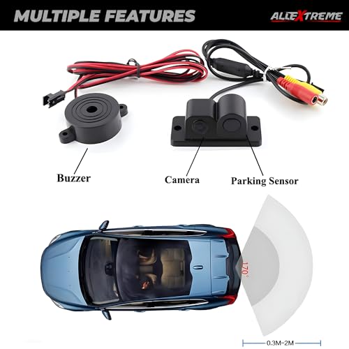 Allextreme CW-08 Car Reverse Camera with Parking Sensor 170 1 Count - Image 4