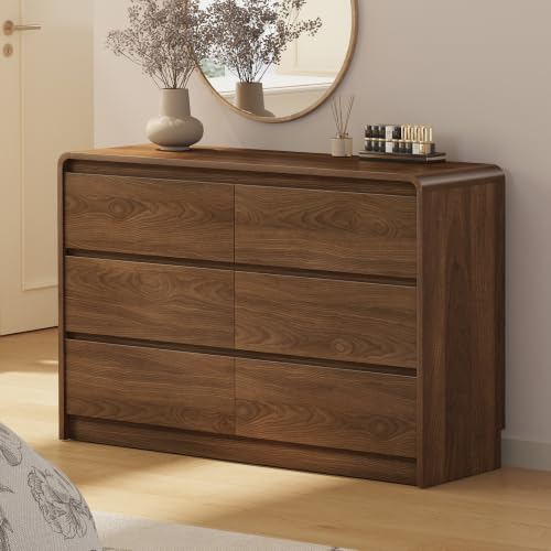 Messenya Modern 6 Drawer Dresser, 47-Inch Wood Chest of Drawers for Bedroom