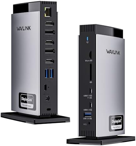 WAVLINK Docking Station 3 Monitors, Triple 4K@60Hz for MacBook M1...