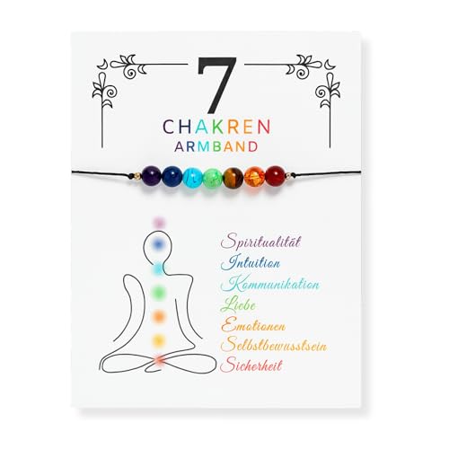 7 Chakren Armband verstellbar – Chakra Armband mit Bedeutung – Yoga Energiearmband für Damen & Herren – Spirituelles Geschenk – inkl. Karte zu den Farben & Eigenschaften 7 Chakren Armband verstellbar – Chakra Armband mit Bedeutung – Yoga Energiearmband für Damen & Herren – Spirituelles Geschenk – inkl. Karte zu den Farben & Eigenschaften