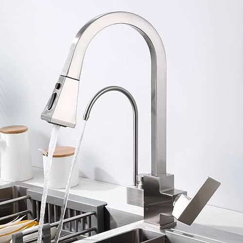 Robinet de filtre à eau pivotant en laiton avec dessin extractible