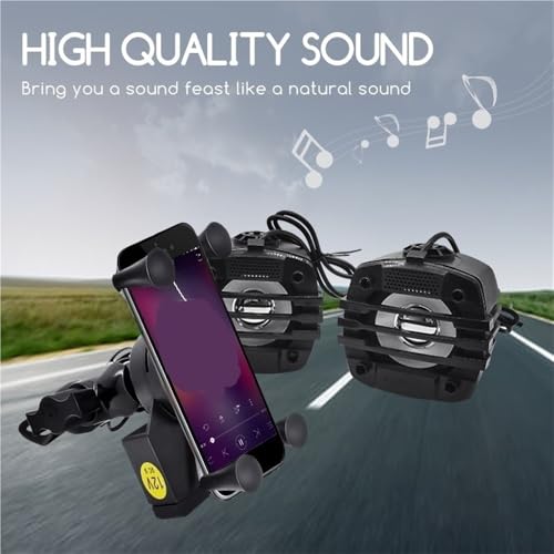 Soporte parlante para motocicleta con cargador y audio miniatura 2