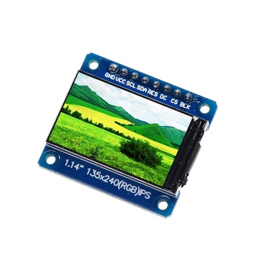 Image of amiciVision 1.14 Inch IPS Full-Color TFT Display Module | 135x240 HD Resolution | ST7789 Driver IC | 3.3V 8-Pin 4-Wire SPI Interface LCD Screen for Ardiuino, ESP32, Pi & DIY Electronics Projects