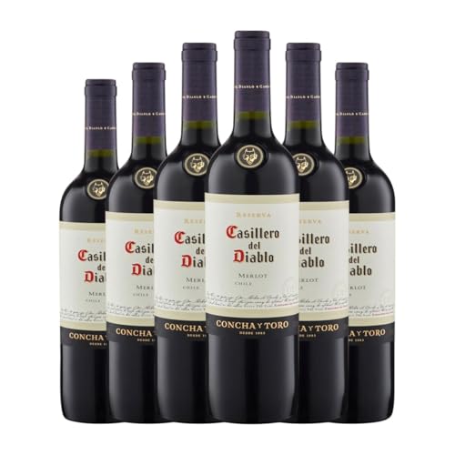 Concha y Toro Casillero del Diablo Merlot Valle de Rapel 75 cl Vino tinto (Caja de 6 Botellas de 75 cl)