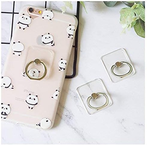 Cell Phone Ring Holder Stand Transparent 4 Pack Finger Grip Loop Mount 360 Degree Rotation Universal Smartphone Kickstand Compatible with iPhone X 8 7 7Plus Samsung Galaxy S7 S8 LG Google