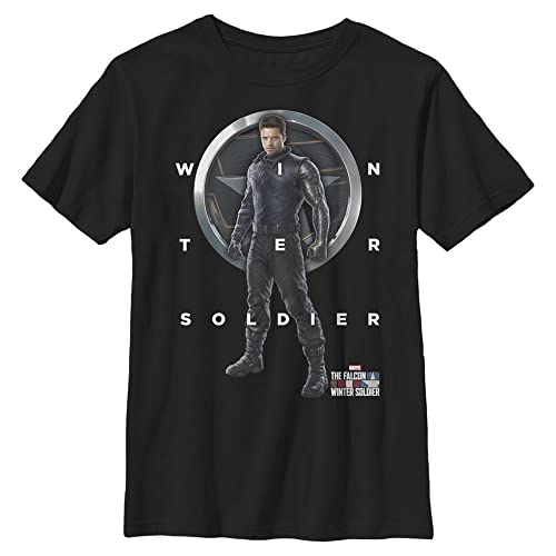 T-shirt Garçon Winter Soldier Grid Text Marvel pour Enfant