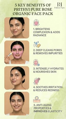Image of 100% Organic Multani Mitti Powder Combo - Rose & Yellow Variant | 200g Each | Double Filtered Fuller's Earth for Face & Hair | Skin Brightening, Oil Control & Acne Care Mask