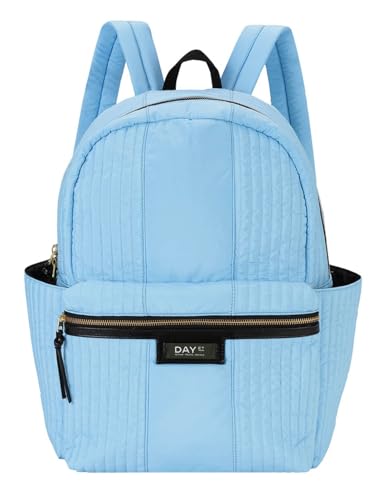 Sac à dos portable Gweneth Quilt bleu avec tissu matelassé léger