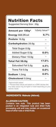 Image of SFT Pure Walnuts /Akhrot California, 1 Kg, Crunchy Nuts, Rich in Dietary Fibre, Protein & Magnesium