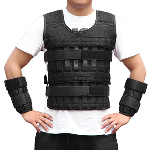 Image of 50kg Weight Vest Adjustable Loading Weight Jacket Exercise Training Fitness