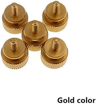 security screws，screws， Knurled screw 5PCS 6#-32 * 6.5/12 Aluminum Alloy Computer Case Side Panel Hard Disk Hand Screw Knurling Thumb Screws Color Nail (Color : Red, Length : 12mm) ( Color : Red , S (