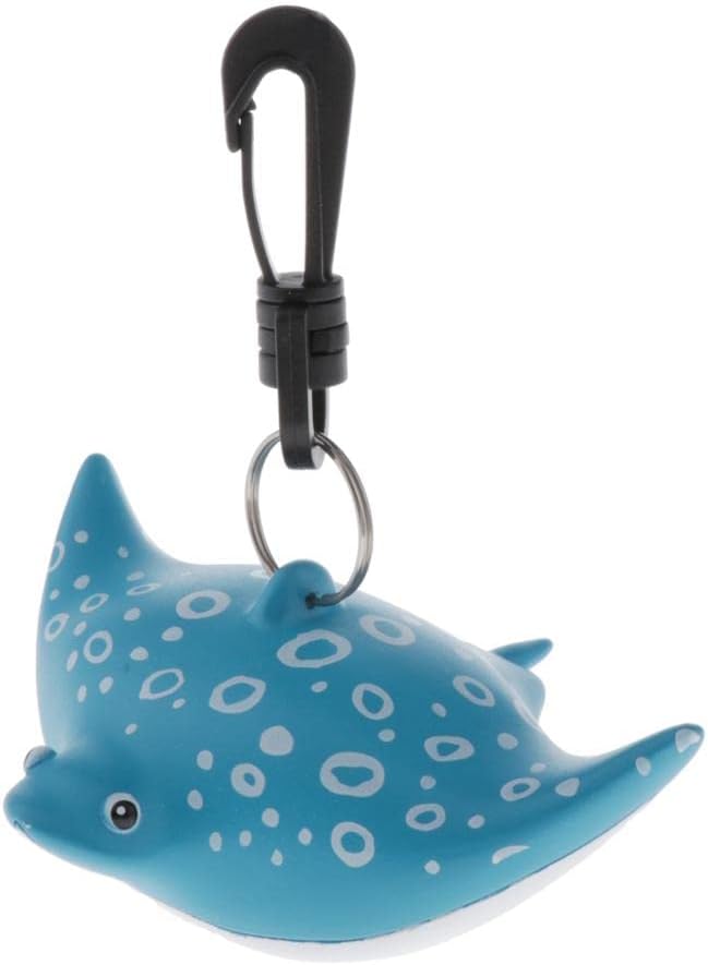 Diving Regulator Mouthpiece Cover + Clip - Dirt & Sand - Fish Shape Design -Material - Attach to Gear Bag or BCD - Multiple Colors - Electric Ray