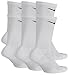 Nike Everyday Plus Dri-FIT Cushioned Crew Long Athletic Training Casual Socks - 6 Pack (US, Alpha, Large, Regular, Regular, White)