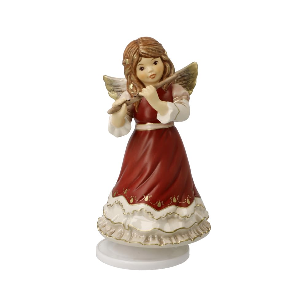 Goebel figurine d'ange silencieuse bordeaux en porcelaine peinte